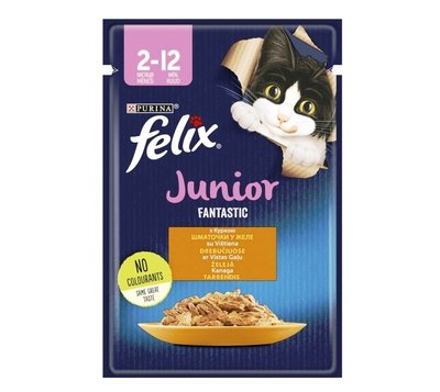 Корм для кошенят з куркою Felix, 85 г 3648230 фото
