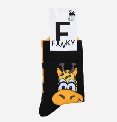 Шкарпетки чорно-жовтий р. 35-38 Funky Wola 3961360 фото