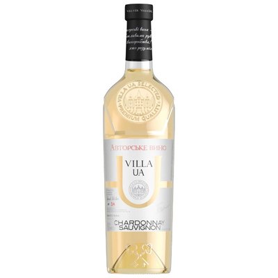 Вино біле сухе Chardonnay Sauvignon Villa UA, 0.75 л 2633010 фото