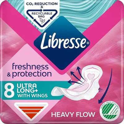 Прокладки гигиенические Ultra Long+ Freshness&Protection Libresse, 8 шт 2903820 фото