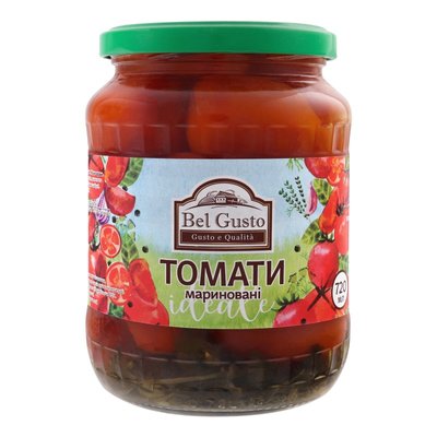 Консервовані мариновані томати Bel Gusto, 720 г 3431730 фото