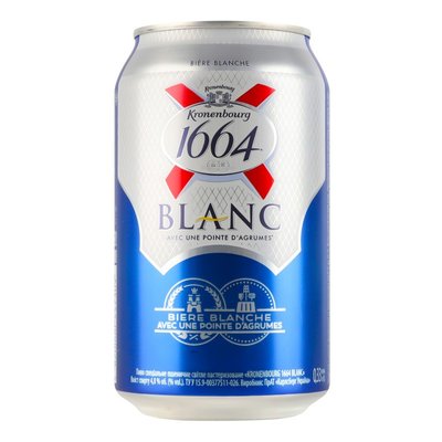 Пиво светлое ж/б Kronenbourg 1664 Blanc, 0.33 л 2855530 фото