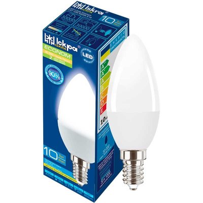 Светодиодная лампа Led C37 10W 4000K E14 Eco, 1 шт/уп. 3745760 фото