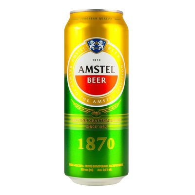 Пиво світле ж/б Amstel, 0.5 л 3063420 фото