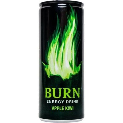 Напій енергетичний безалкогольний сильногазований яблуко з ківі ж/б Burn, 0.25 л 2786890 фото