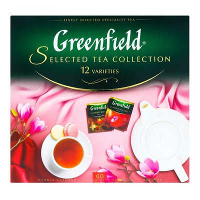 Набір байхового чаю 12 varietes Selected Tea Collection Greenfield Greenfield, 60 шт. 3639510 фото