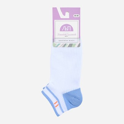 Шкарпетки жіночі білий-блакитний р. 36-40 Лівій&Правий 4005880 фото