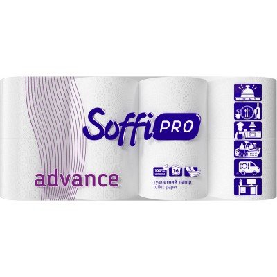 Туалетная бумага Soffipro Advance, 16 рулонов 2817740 фото