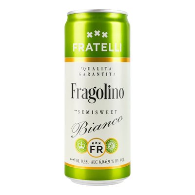 Напій винний білий напівсолодкий Fratelli Fragolino Bianco, 0.33 л 3507530 фото