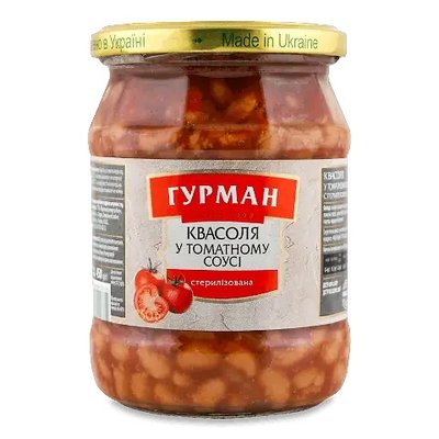 Консервированная фасоль в томатном соусе Гурман, 470 г 2589820 фото