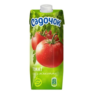 Сок томатный с мякотью стерилизованный Садочок, 0.5 л 4080610 фото