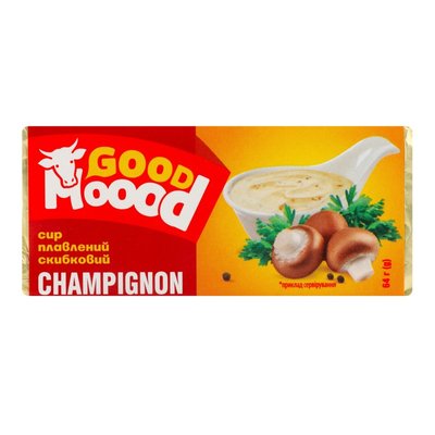 Сыр плавленый 40% ломтевой Champignon Good Moood, 64 г 3566910 фото