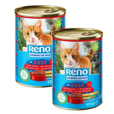 Корм для котів з яловичиною Reno, 415 г 4246440 фото