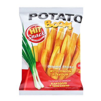 Палички оригінальні зі смаком картоплі з кетчупом Potato Boom, 25 г 2562070 фото