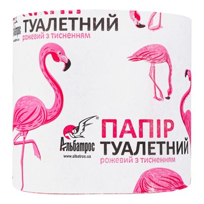 Туалетная бумага розовая Альбатрос, 1шт/уп. 3910140 фото