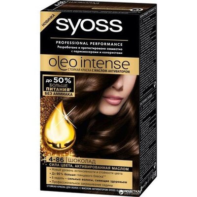 Крем-краска 4-86 Шоколад Oleo Intense Syoss , 1 шт 2996520 фото