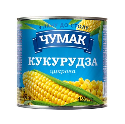 Консервированная кукуруза Чумак, 420 г 146624 фото