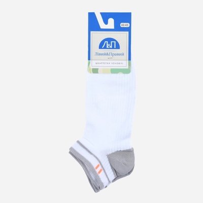 Шкарпетки чоловічі білий-сірий р. 42-43 Лівий&Правий 4006200 фото