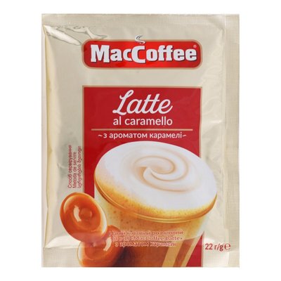 Кофейный напиток 3в1Латте со вкусом карамели MacCoffee, 22 г 3648170 фото