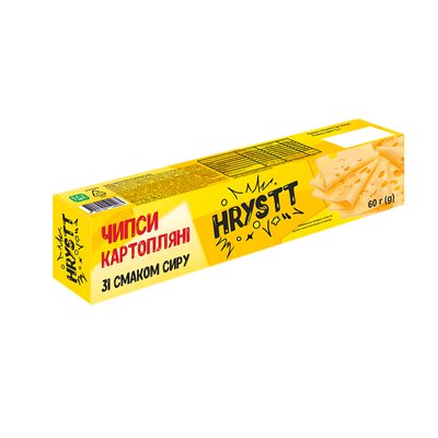 Чіпси зі смаком сиру Hrystt, 60 г 4203030 фото