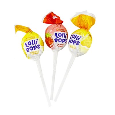 Карамель со вкусом йогурта в ассортименте Lollipops Roshen, 100 г 3418370 фото
