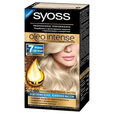 Краска для волос 12-00 Платиновый Блонд Syoss, 132.5 мл 2846300 фото