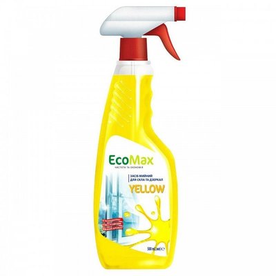 Засіб для миття вікон із розпилювачем Yellow EcoMax, 500 мл 3546650 фото