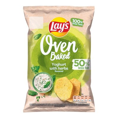 Чипсы картофельные запеченные со вкусом йогурта и трав Baked Lay`s, 110г 4209420 фото