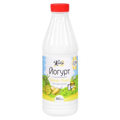 Йогурт 2.5% Ананас-манго Елітний Кілія, 400 г 3968150 фото