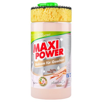 Средство-бальзам для мытья посуды Миндаль Maxi Power, 1 л 3000950 фото