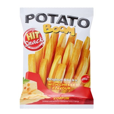 Палочки оригинальные со вкусом картофеля с сыром Potato Boom, 25 г 2562080 фото