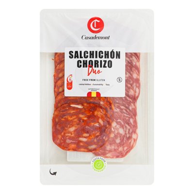 Ковбаса в нарізці Salchichon-Chorizo Duo Casademont, 100 г 2336010 фото