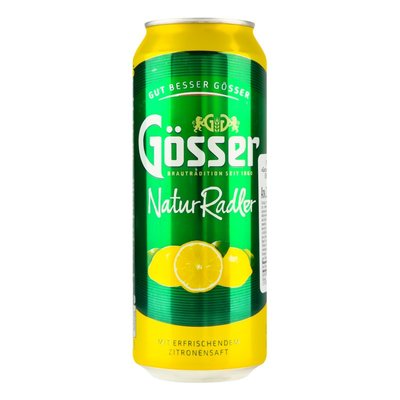 Пиво з лимонним смаком світле Gosser Natur Radler, 0.5 л 3902640 фото