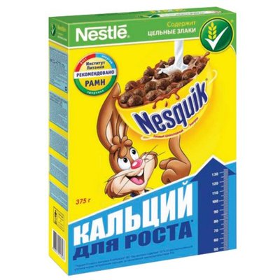 Сухой завтрак Nesquik Nestle, 375 г 354644 фото