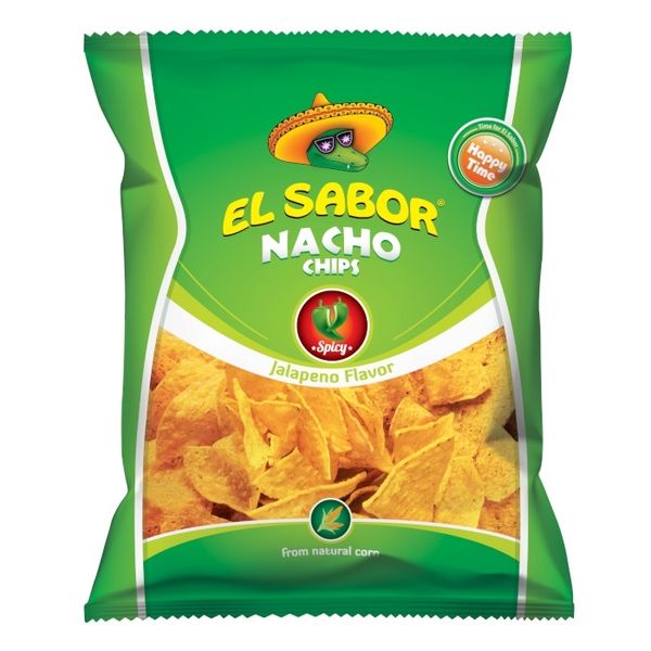 Чіпси кукурудзяні зі смаком перцю халапеньо El Sabor Nacho, 100 г 4038060 фото