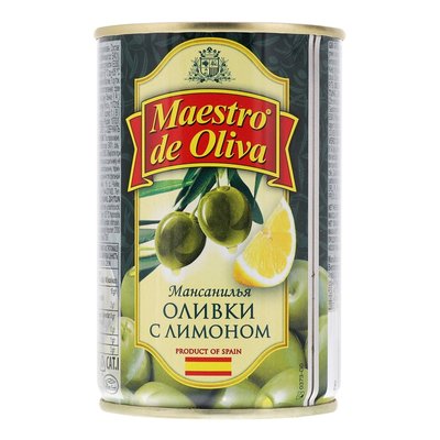 Оливки фаршированные лимоном Maestro de Oliva, 300 г 1272540 фото