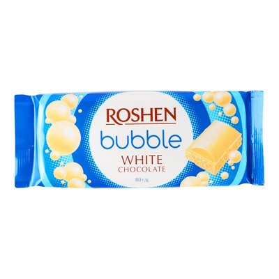 Шоколад пористий White Bubble Roshen, 80 г 3173500 фото