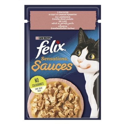 Корм для котів з лососем та креветкою у соусі Felix, 85 г 3648320 фото