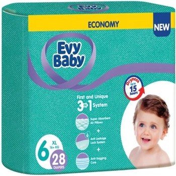 Подгузники для детей 16кг+ Elastic TW.XL 6 Evy Baby 26 шт/уп. 4133050 фото