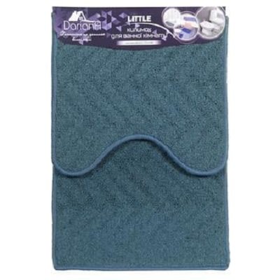 Набір килимів для ванної кімнати поліпропіленовий з вирізом темно-синій Little 44*70+44*40 Dariana 4071430 фото
