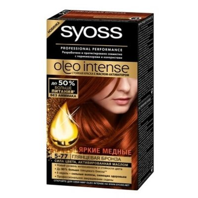 Фарба для волосся 5-77 Глянсова бронза Oleo Intense Syoss, 115 мл 3557770 фото
