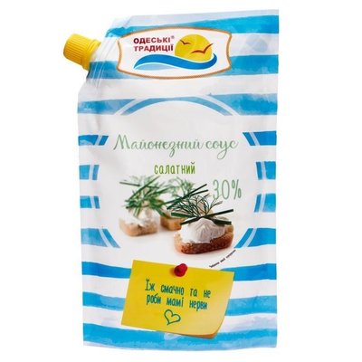 Майонезный соус 30% салатный Одесские традиции, 300 г 3814800 фото