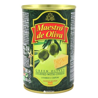 Оливки фаршированные сыром Maestro de Oliva, 300 г 1272580 фото