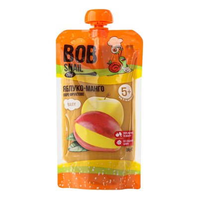 Пюре для дітей від 5міс Яблуко-манго Bob Snail д/п 250г 3923140 фото