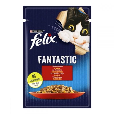 Корм для котов с говядиной Felix, 85 г 3648350 фото