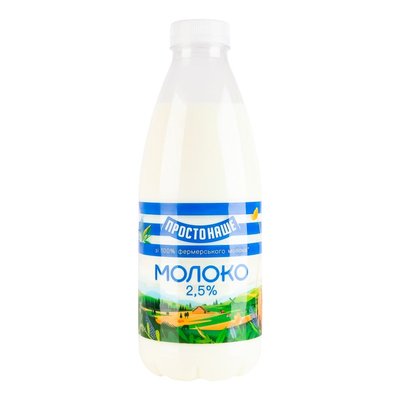 Молоко 2.5% пастеризоване Простонаше п/пл 870г 4219440 фото