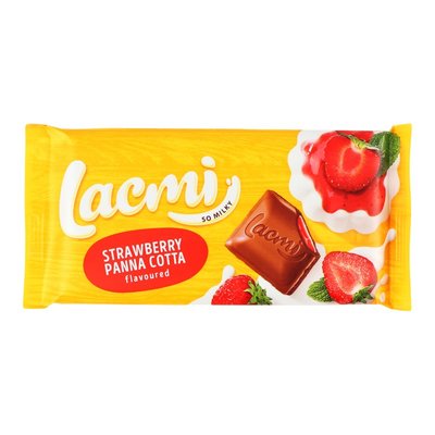 Шоколад молочный Strawberry Panna Cotta Lacmi Roshen, 90 г 4048250 фото