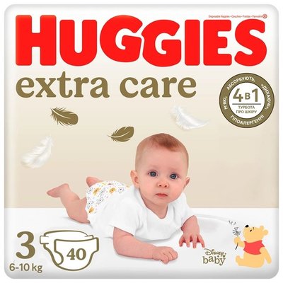 Подгузники детские extra care 3 джамбо Huggies 40шт 4121860 фото