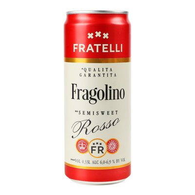 Напиток винный красный полусладкий Fratelli Fragolino Rosso, 0.33 л 3507540 фото