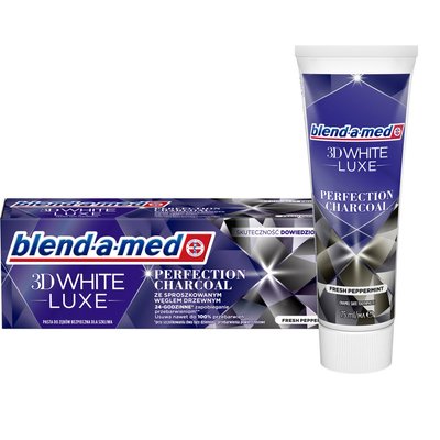 Зубна паста 3D White Luxe Довершеність Вугілля з Вугільним Порошком Blend-a-med, 75 мл 4153360 фото